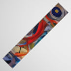Abstract Cubist Art Storm inside my head by Emmanuel Signorino Table Runner Gallery Image 3