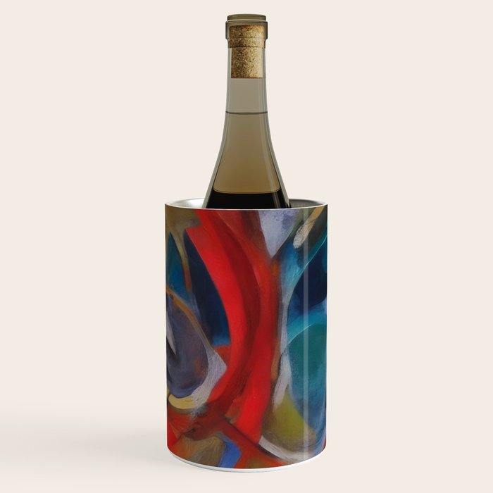 Abstract Cubist Art Storm inside my head by Emmanuel Signorino Wine Chiller Gallery Image 1