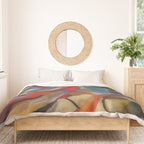 Abstract Cubist Art Storm inside my head by Emmanuel Signorino Duvet Cover Gallery Image 3