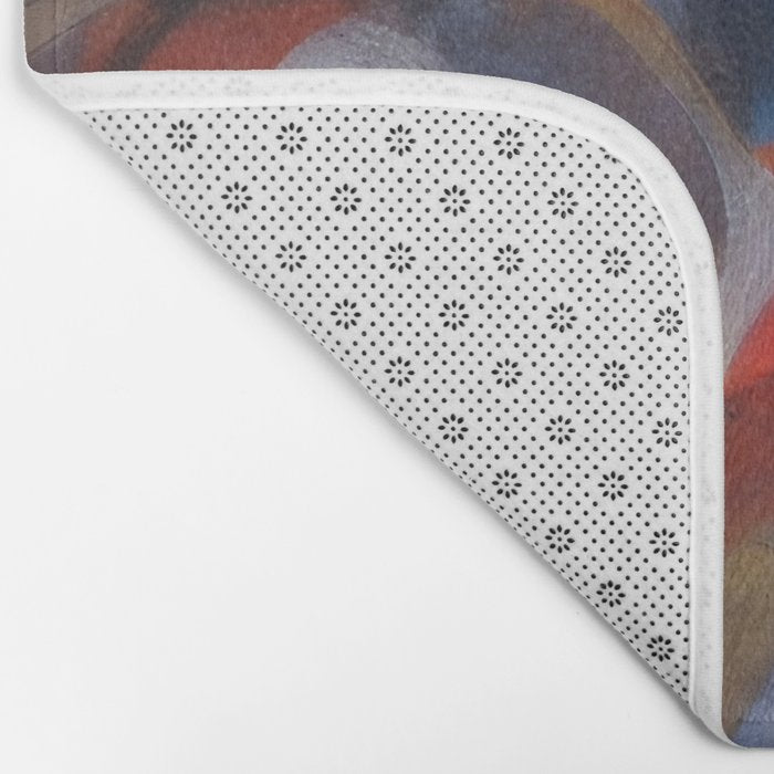 Abstract Cubist Art Storm inside my head by Emmanuel Signorino Bath Mat Gallery Image 2