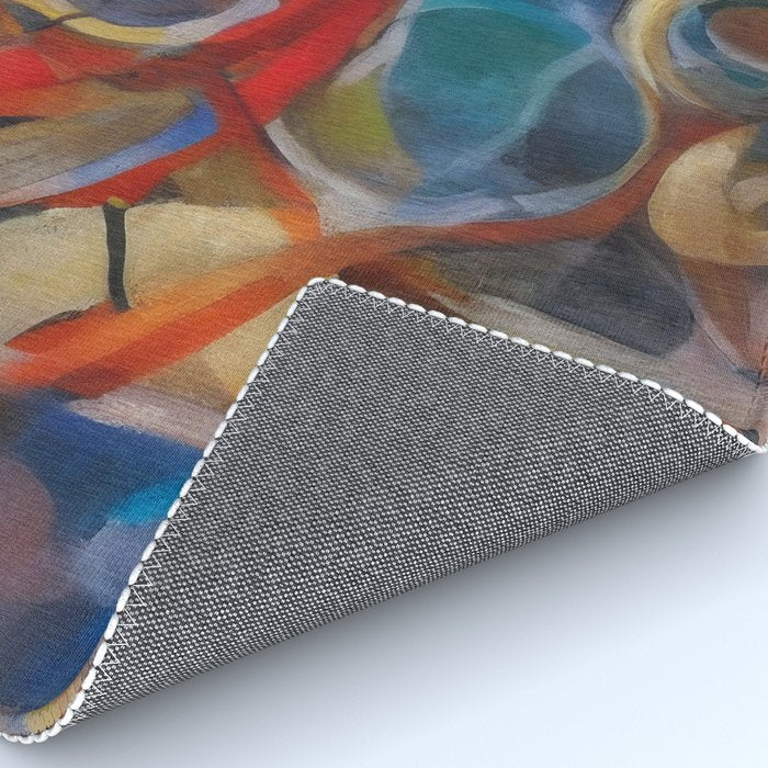 Abstract Cubist Art Storm inside my head by Emmanuel Signorino Rug Gallery Image 4