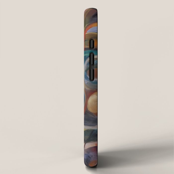 Abstract Cubist Art Storm inside my head by Emmanuel Signorino iPhone Case Gallery Image 2