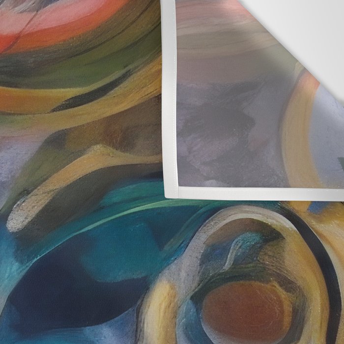 Abstract Cubist Art Storm inside my head by Emmanuel Signorino Wall Tapestry Gallery Image 3