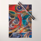 Abstract Cubist Art Storm inside my head by Emmanuel Signorino Wrapping Paper Gallery Image 1