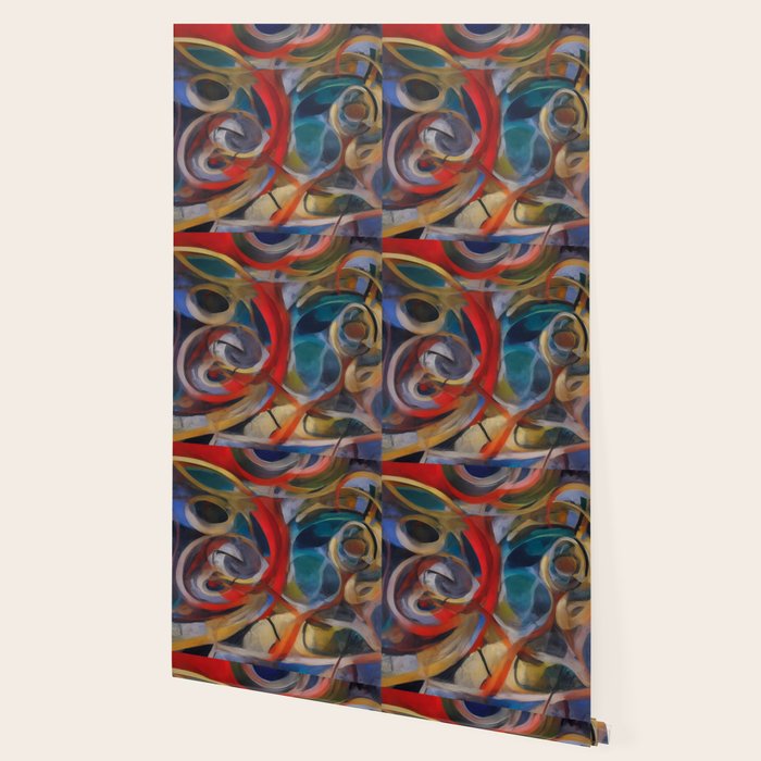 Abstract Cubist Art Storm inside my head by Emmanuel Signorino Wallpaper Gallery Image 2