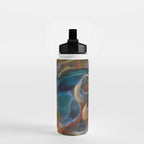 Abstract Cubist Art Storm inside my head by Emmanuel Signorino Water Bottle Gallery Image 2