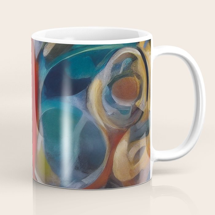Abstract Cubist Art Storm inside my head by Emmanuel Signorino Coffee Mug Gallery Image 1