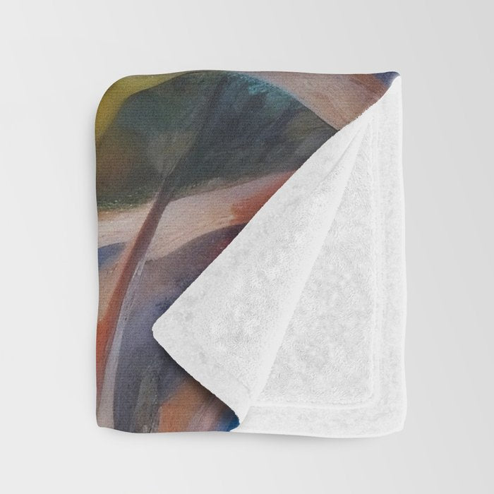Abstract Cubist Art Storm inside my head by Emmanuel Signorino Throw Blanket Gallery Image 3