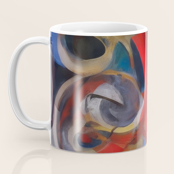 Abstract Cubist Art Storm inside my head by Emmanuel Signorino Coffee Mug Gallery Image 3