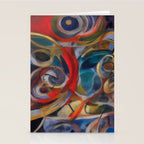 Abstract Cubist Art Storm inside my head by Emmanuel Signorino Stationery Card Gallery Image 2