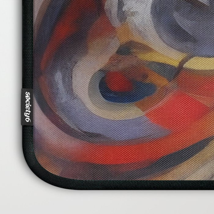 Abstract Cubist Art Storm inside my head by Emmanuel Signorino Laptop Sleeve Gallery Image 3