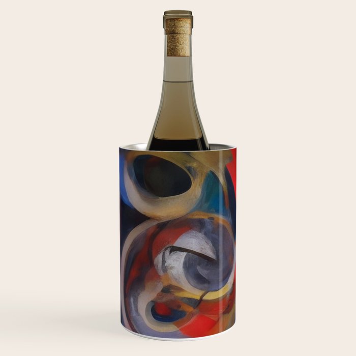Abstract Cubist Art Storm inside my head by Emmanuel Signorino Wine Chiller Gallery Image 2