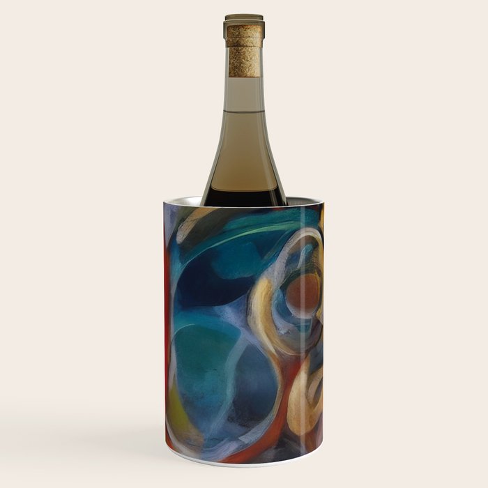 Abstract Cubist Art Storm inside my head by Emmanuel Signorino Wine Chiller Gallery Image 3