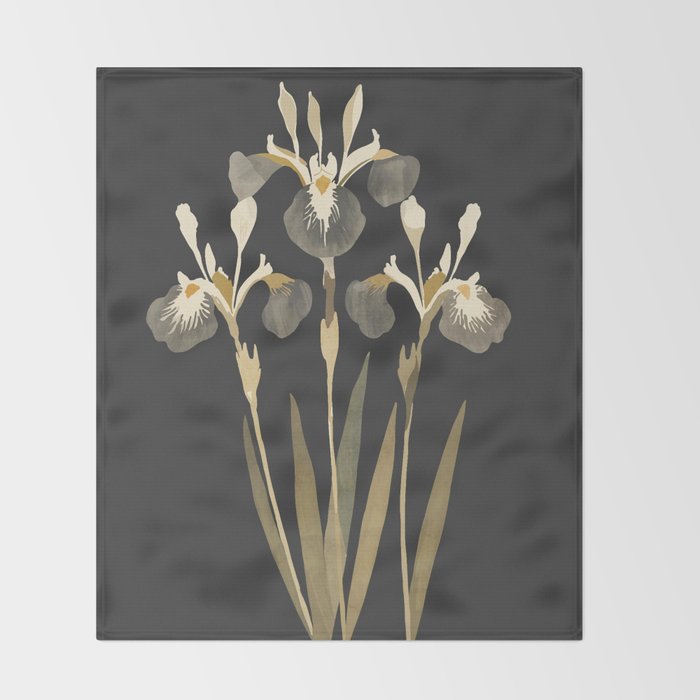 Irises Throw Blanket Gallery Image 2