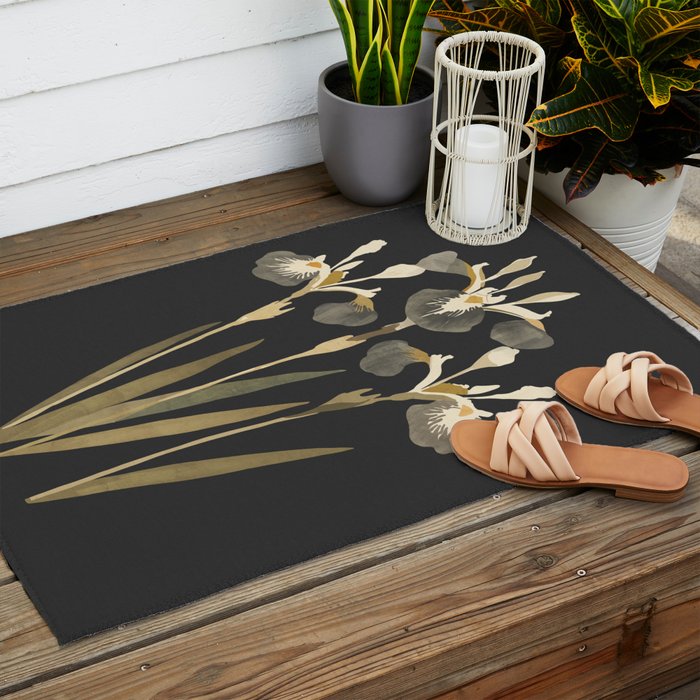 Irises Outdoor Rug Gallery Image 2