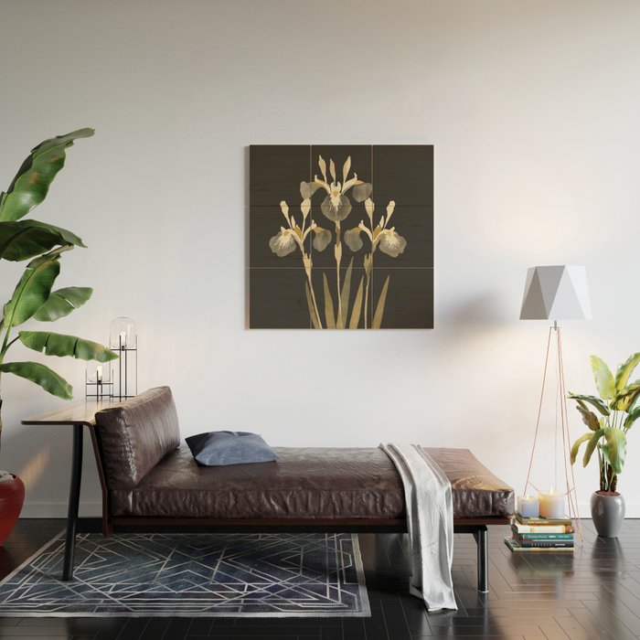 Irises Wood Wall Art Gallery Image 2