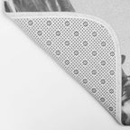Bubble Gum Moose in Black and White Bath Mat Gallery Image 2