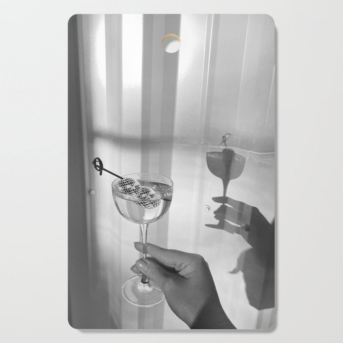 Disco Martini B&W Cutting Board Gallery Image 1