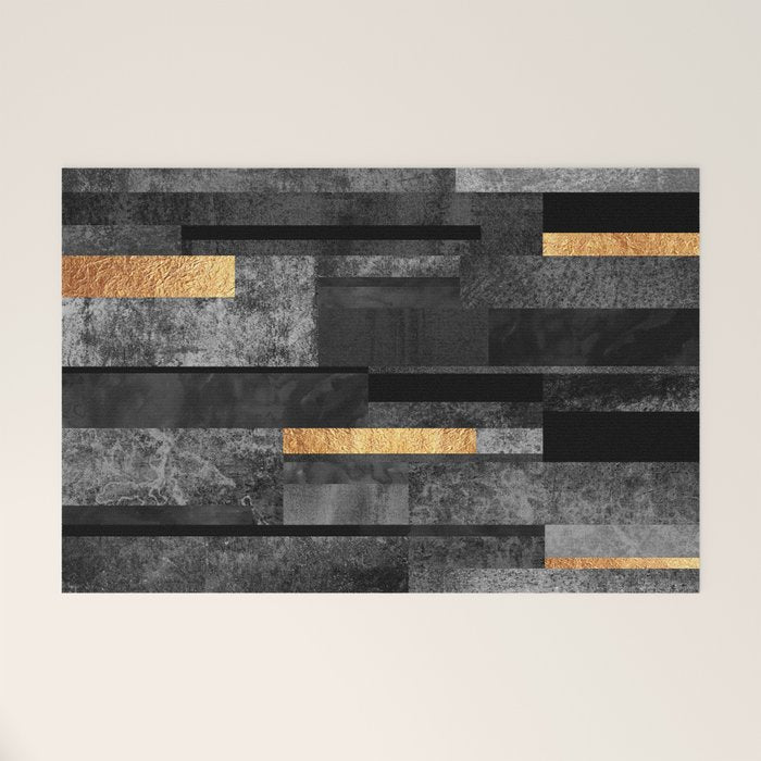 Urban Black & Gold Welcome Mat Gallery Image 1