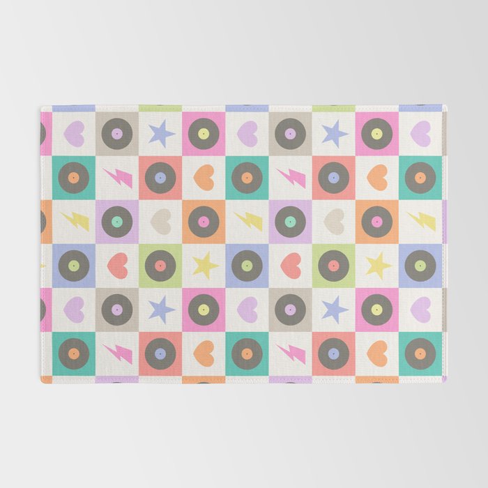 Colorful Checkerboard 80s - Pastel Colors Rug Gallery Image 2