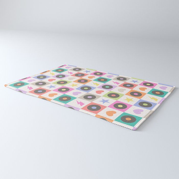 Colorful Checkerboard 80s - Pastel Colors Rug Gallery Image 3