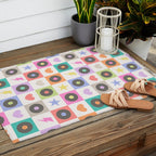 Colorful Checkerboard 80s - Pastel Colors Outdoor Rug Gallery Image 2