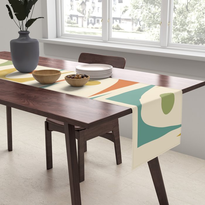 Mid Century Modern Ornaments  Table Runner Gallery Image 2