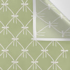 Bows & Ribbons Pattern XXIV Pastel Green Wall Tapestry Gallery Image 3