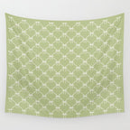 Bows & Ribbons Pattern XXIV Pastel Green Wall Tapestry Gallery Image 4