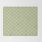 Bows & Ribbons Pattern XXIV Pastel Green Throw Blanket Gallery Image 2