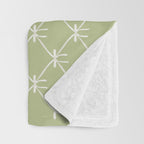 Bows & Ribbons Pattern XXIV Pastel Green Throw Blanket Gallery Image 3
