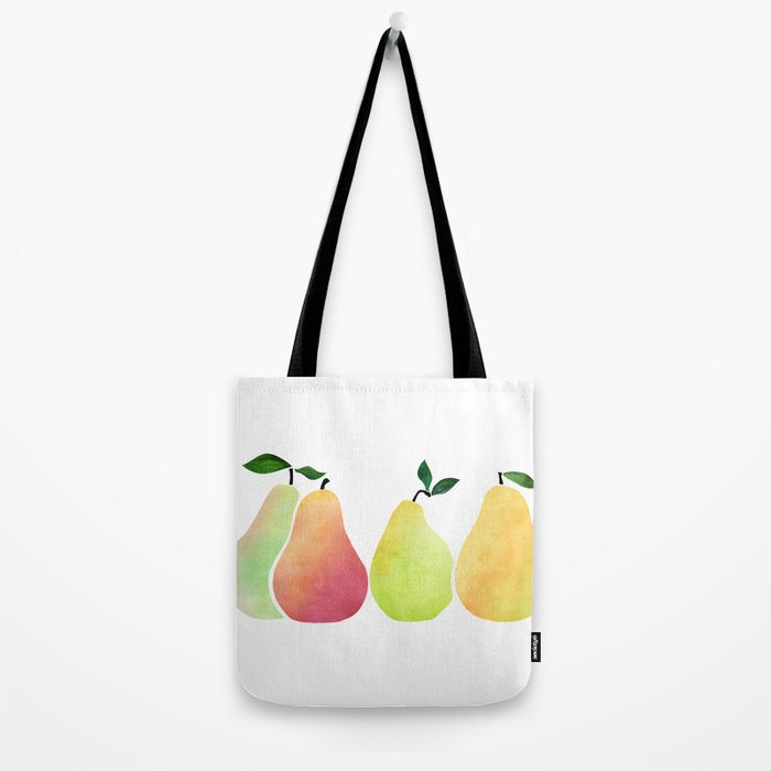 Watercolor Pears / Fruit Illustration Tote Bag Gallery Image 2