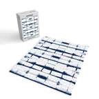 Shibori Stripes 4 Indigo Blue Jigsaw Puzzle Gallery Image 2