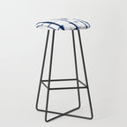 Shibori Stripes 4 Indigo Blue Stool Gallery Image 1