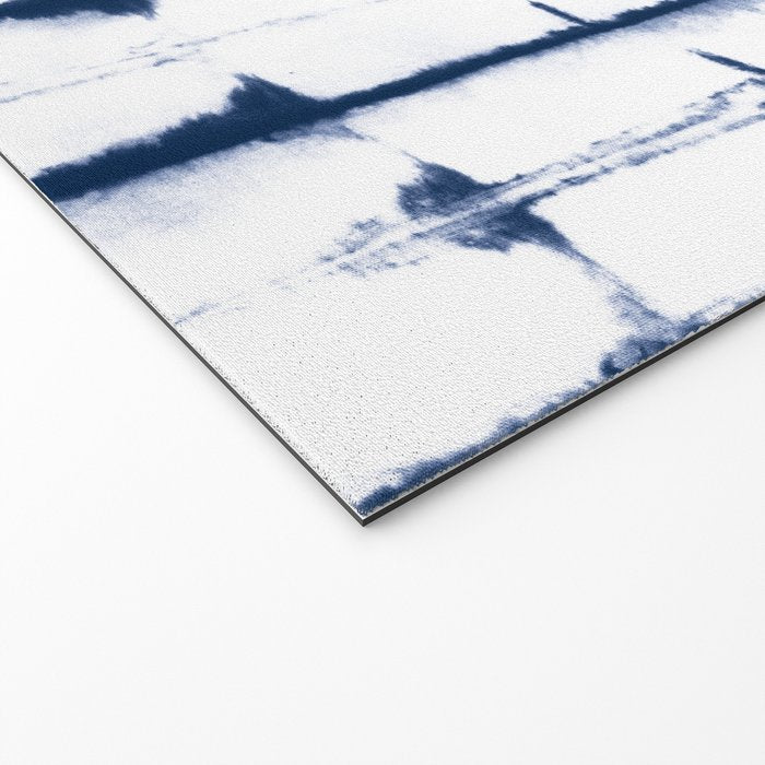 Shibori Stripes 4 Indigo Blue Welcome Mat Gallery Image 2