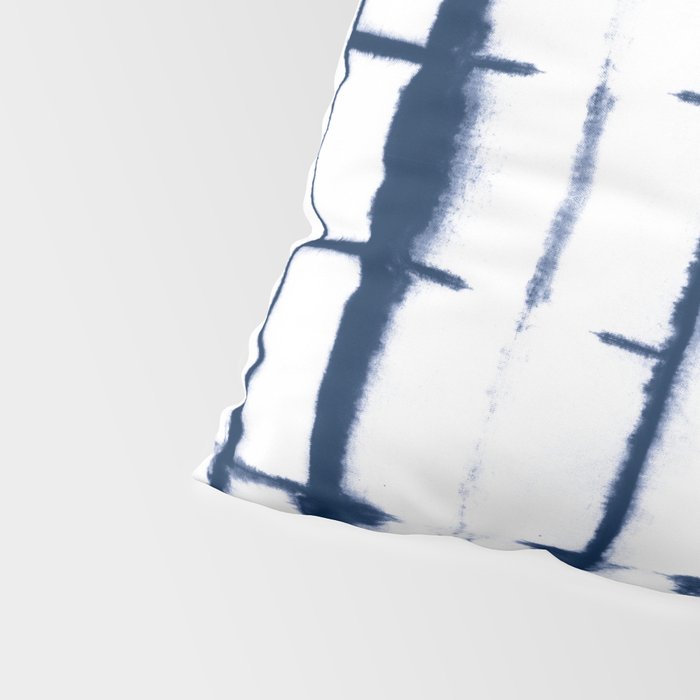 Shibori Stripes 4 Indigo Blue Pillow Sham Gallery Image 4