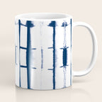 Shibori Stripes 4 Indigo Blue Coffee Mug Gallery Image 1