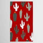Christmas, Cactus, Red, White and Green, Cute Prints Tablecloth Gallery Image 2