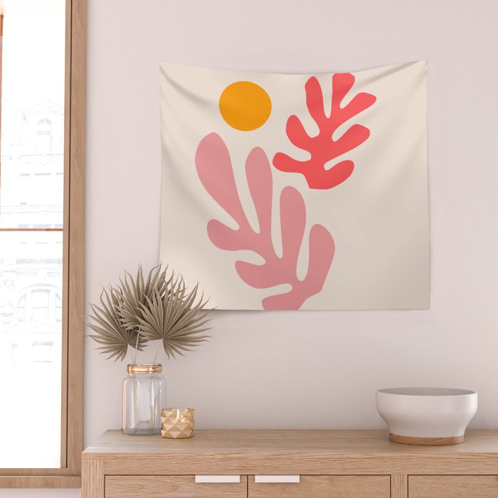 Henri Matisse - Leaves - Blush Wall Tapestry Gallery Image 2