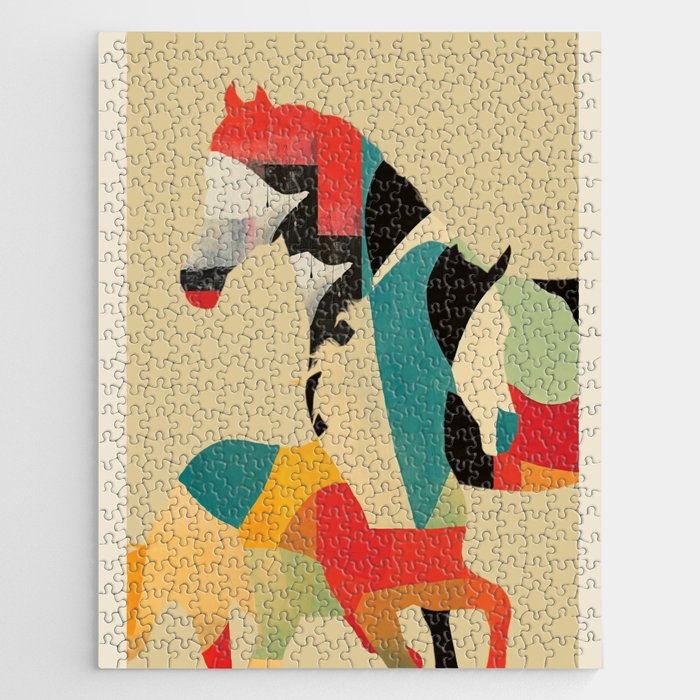 Colorful Abstract Horses 1 Jigsaw Puzzle Gallery Image 1