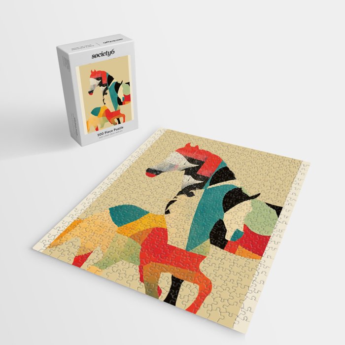 Colorful Abstract Horses 1 Jigsaw Puzzle Gallery Image 2