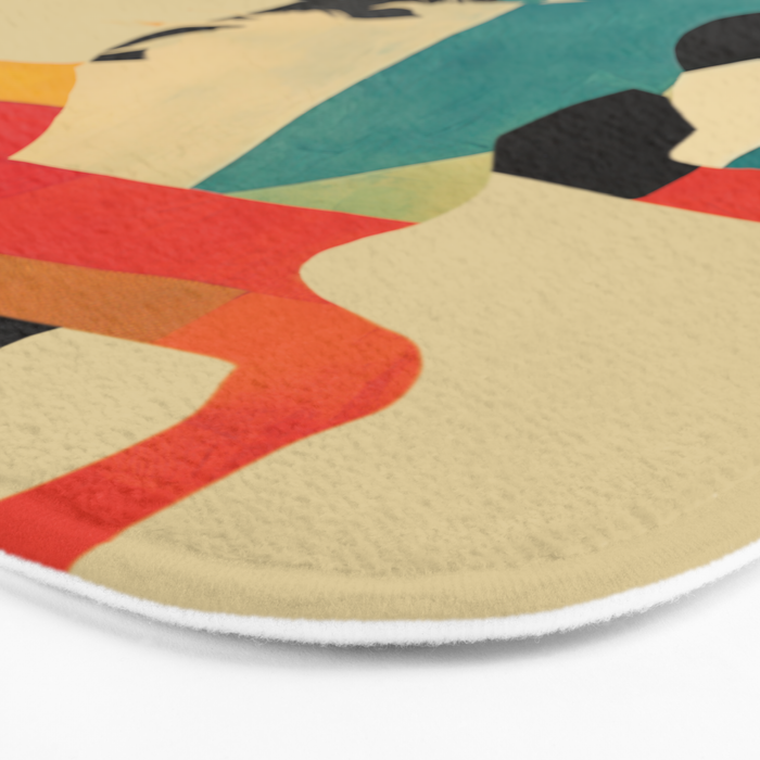 Colorful Abstract Horses 1 Bath Mat Gallery Image 3