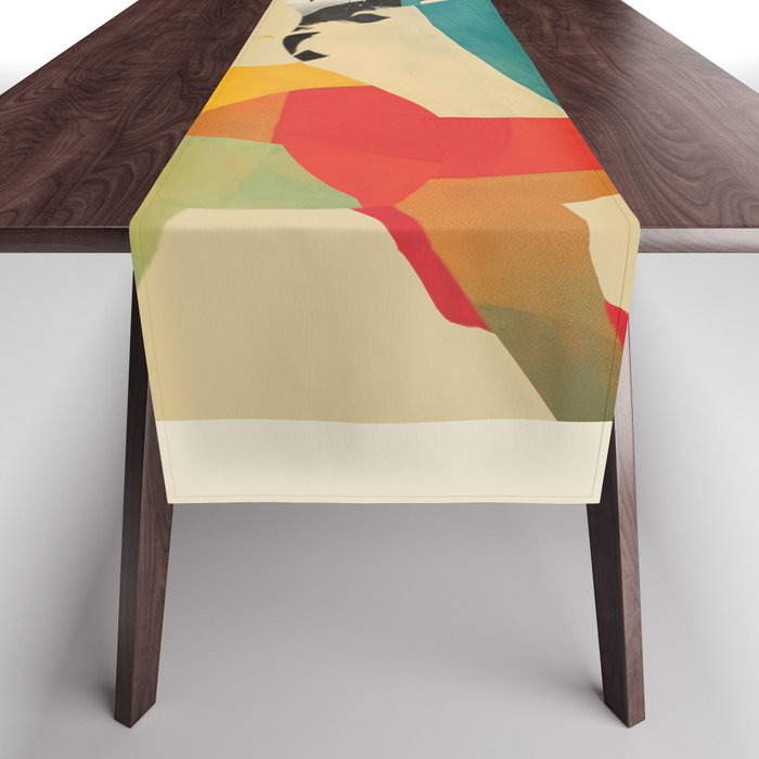 Colorful Abstract Horses 1 Table Runner Gallery Image 1