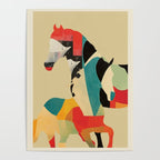 Colorful Abstract Horses 1 Poster Gallery Image 4