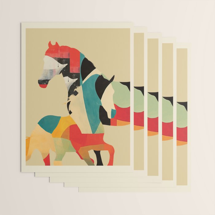 Colorful Abstract Horses 1 Wrapping Paper Gallery Image 3
