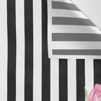 Black white blush pink watercolor floral stripes Wall Tapestry Gallery Image 3