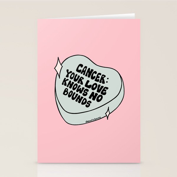Cancer Conversation Heart Stationery Card Gallery Image 2