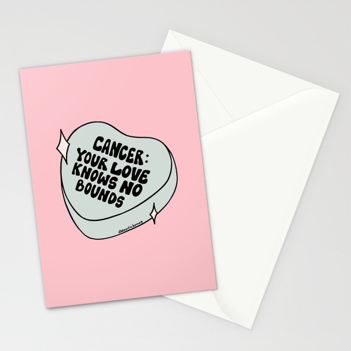 Cancer Conversation Heart Stationery Card Gallery Image 2
