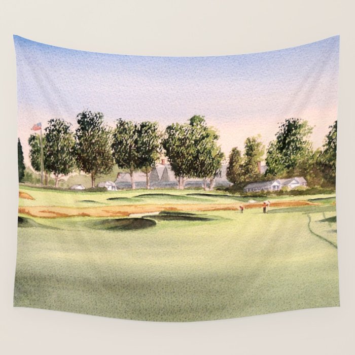Oakmont Golf Course Wall Tapestry Gallery Image 4