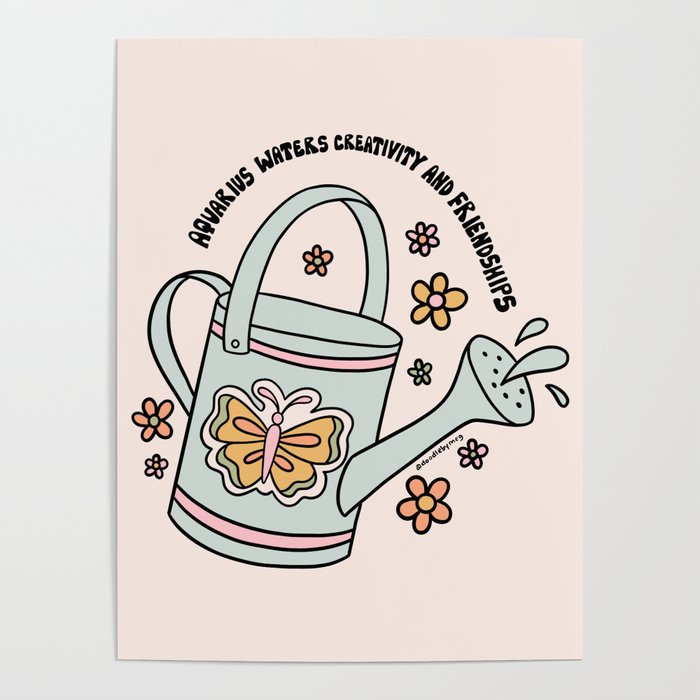Aquarius Watering Can Poster Gallery Image 1